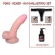 13 cm Belden Bağlamalı Realistik Dildo Penis Set