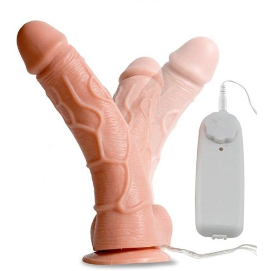 14 cm Belden Bağlamalı Kumandalı Gerçekçi Titreşimli Dildo Vibratör Penis