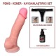 17 cm Belden Bağlamalı Realistik Dildo Penis Set