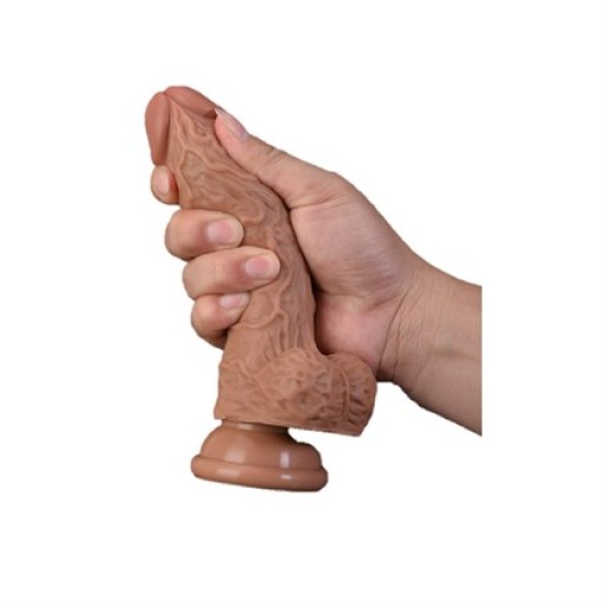 17 cm Belden Bağlamalı Realistik Vantuzlu Dildo Penis