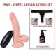 17 cm Belden Bağlamalı Titreşimli Realistik Dildo Penis Set