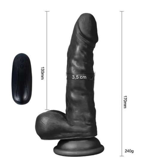 17 cm Titreşimli Gerçekçi Silikon Vantuzlu Zenci Penis - Hunk Eagle