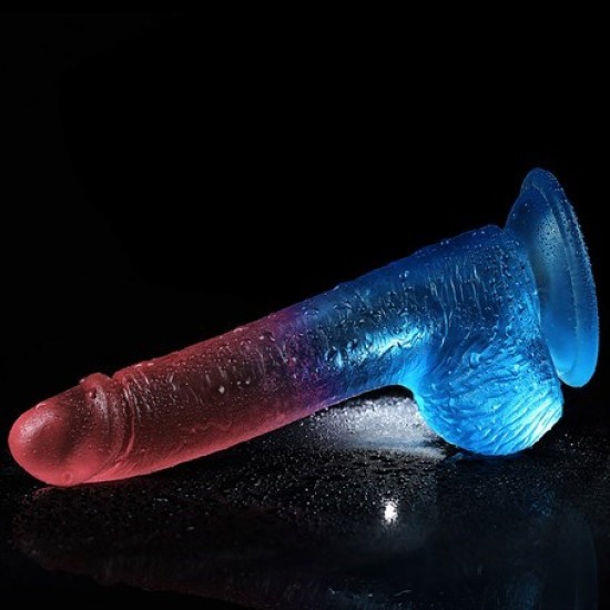 19 cm Belden Bağlamalı Çift Renkli Realistik Vantuzlu Dildo Penis