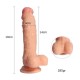 19 cm Realistik Vantuzlu Dildo Penis - Middle Leilong