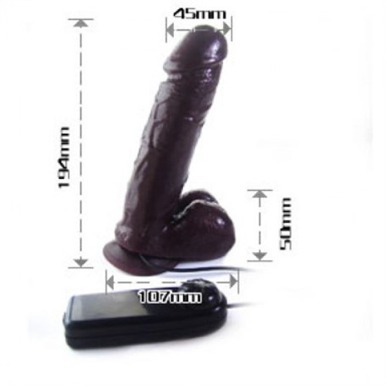 19,5 cm Belden Bağlamalı Gerçekçi Titreşimli Dildo Vibratör Melez Penis