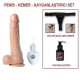 20 cm Belden Bağlamalı Titreşimli Realistik Dildo Penis Set