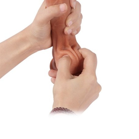 20 cm Belden Bağlamalı Yeni Nesil Çift Katmanlı Realistik Vantuzlu Dildo Penis - Jack