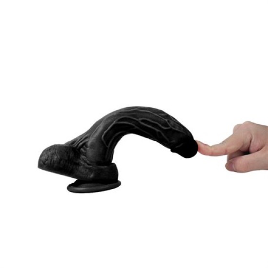 20,5 cm Gerçekçi Silikon Vantuzlu Zenci Penis - Holy Dragon