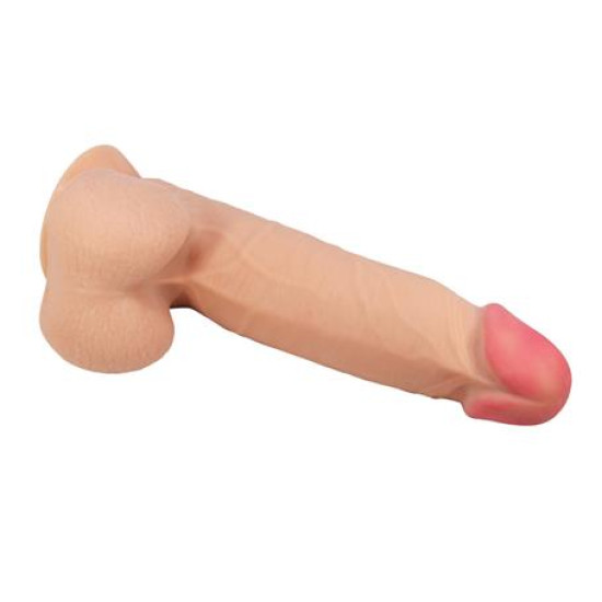 Belden Bağlamalı 21,8 cm Kıkırdak Yapılı Çift Katmanlı Gerçekçi Dildo Penis