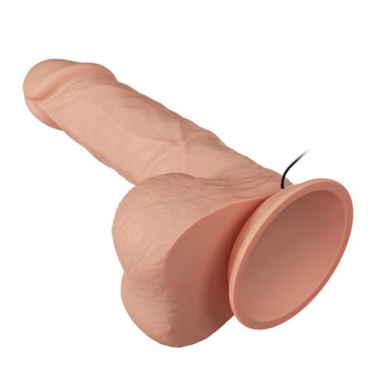 Belden Bağlamalı 21,8 cm Titreşimli Gerçekçi Kalın Dildo Penis - Bahamut