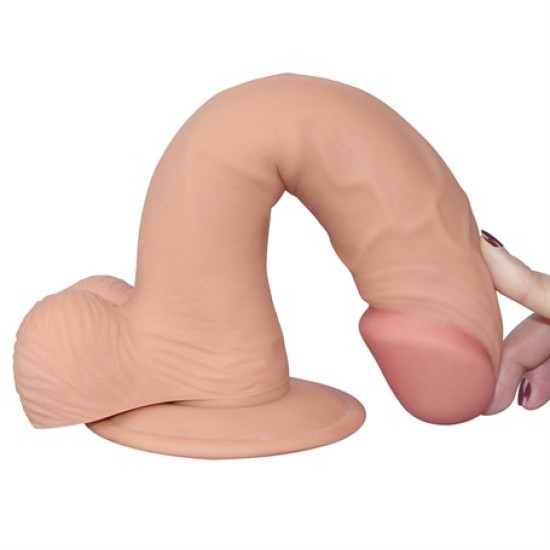 22 cm Gerçekçi Çift Katmanlı Silikon Penis