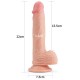 22 cm Belden Bağlamalı Gerçekçi Çift Katmanlı Silikon Penis