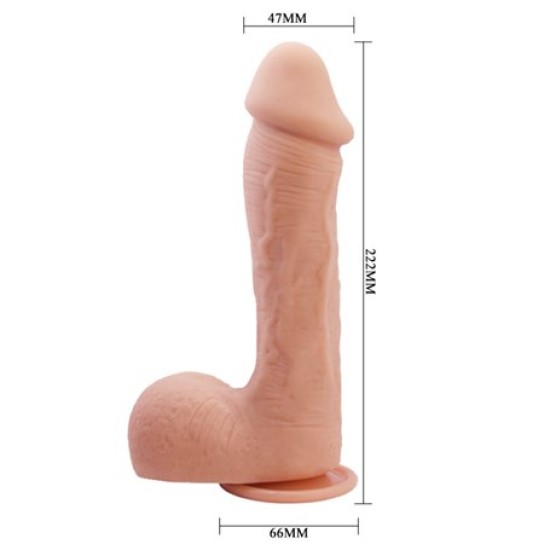 22,2 cm Belden Bağlamalı Realistik Vantuzlu Dildo Penis - Johnson