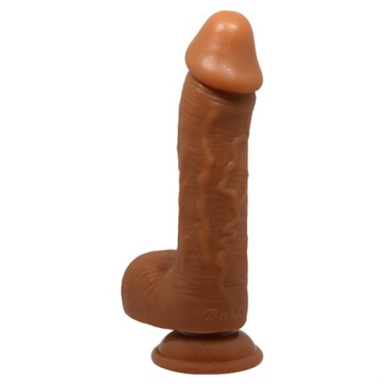 23,5 cm Realistik Vantuzlu Melez Dildo Penis + Kemer + Kayganlaştırıcı Hediyeli