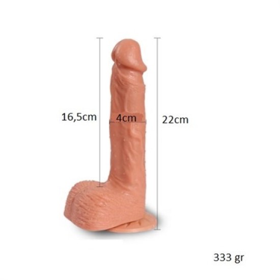 22 cm Belden Bağlamalı İleri Geri Hareketli Penis + Kemer + Kayganlaştırıcı Hediyeli