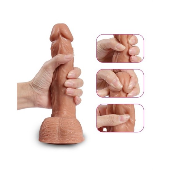 22 cm İleri Geri Hareketli Gerçekçi Silikon Vantuzlu Penis - Hill