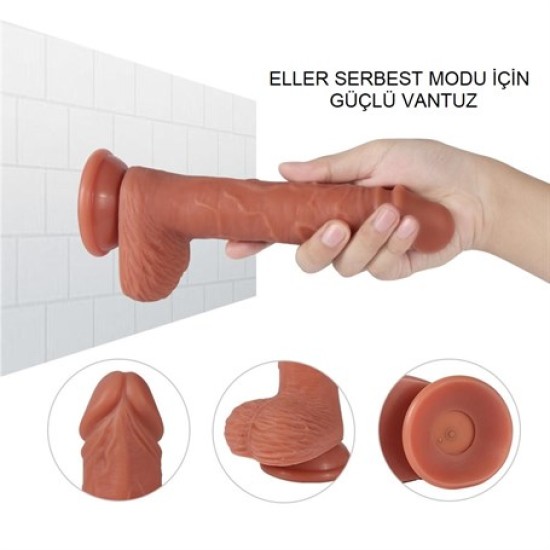 23 cm İleri Geri Hareketli Gerçekçi Silikon Vantuzlu Penis - William Thrusting