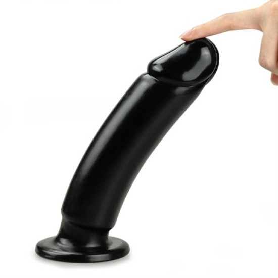 22,5 Cm Siyah Yumuşak Kalın Anal Dildo