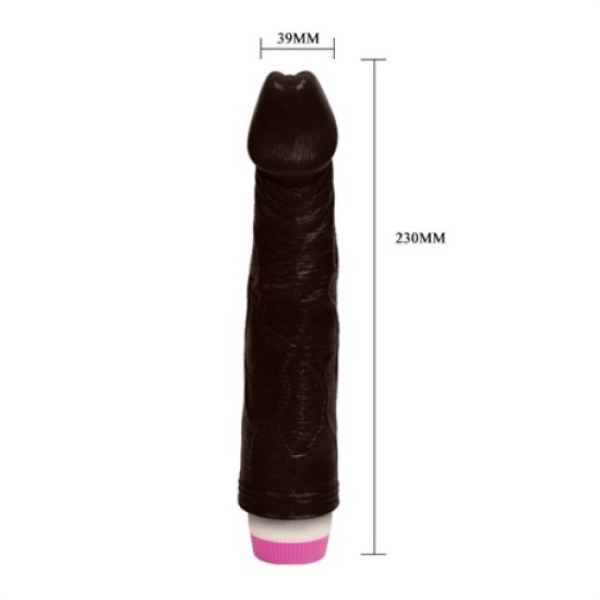 23 cm Titreşimli Realistik Vibratör Zenci Penis Dildo