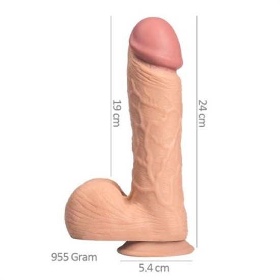 24 cm Dev Boy Realistik Vantuzlu Dildo Penis