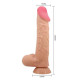 Belden Bağlamalı 24 cm Kıkırdak Yapılı Çift Katmanlı Gerçekçi Dildo Penis