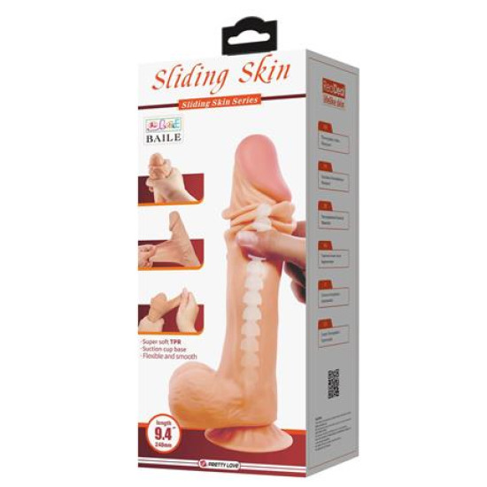 Belden Bağlamalı 24 cm Kıkırdak Yapılı Çift Katmanlı Gerçekçi Dildo Penis