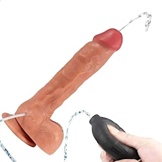 24 cm Su Fışkırtmalı Realistik Penis Anal Vajinal Dildo