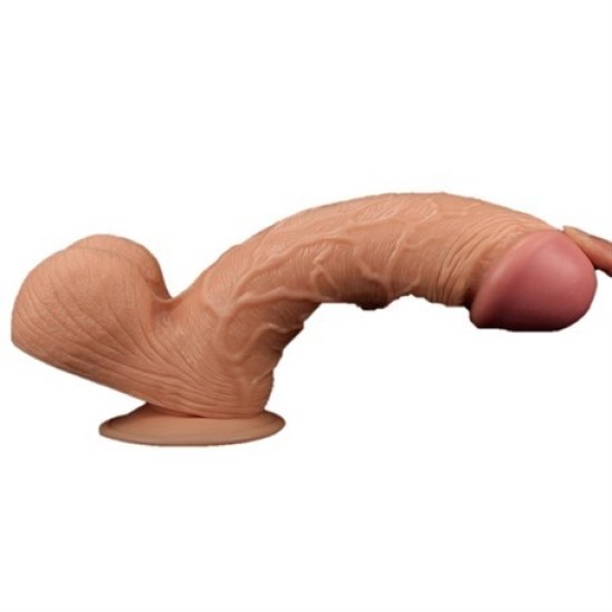 24,5 cm Belden Bağlamalı Gerçekçi Kalın Dildo Penis - King Sized