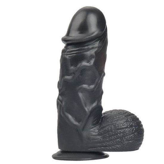 24,5 cm Vantuzlu Realistik Zenci Penis Anal Vajinal Dildo