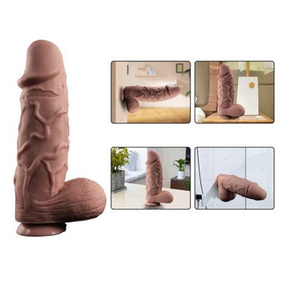 25 cm Belden Bağlamalı Yeni Nesil Realistik Penis + Kemer + Kayganlaştırıcı Hediyeli