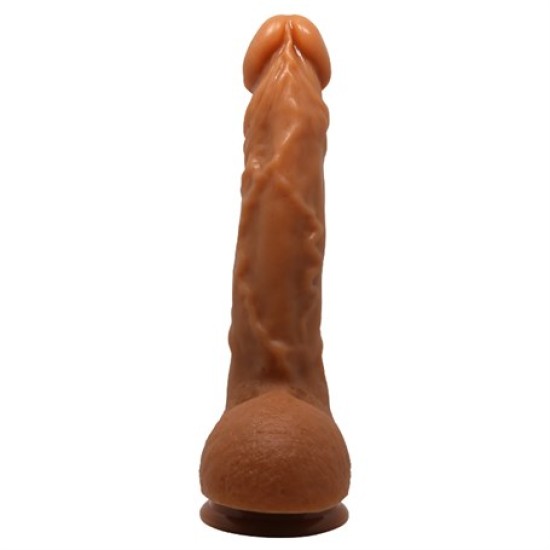 25,2 cm Realistik Vantuzlu Melez Dildo Penis + Kemer + Kayganlaştırıcı Hediyeli