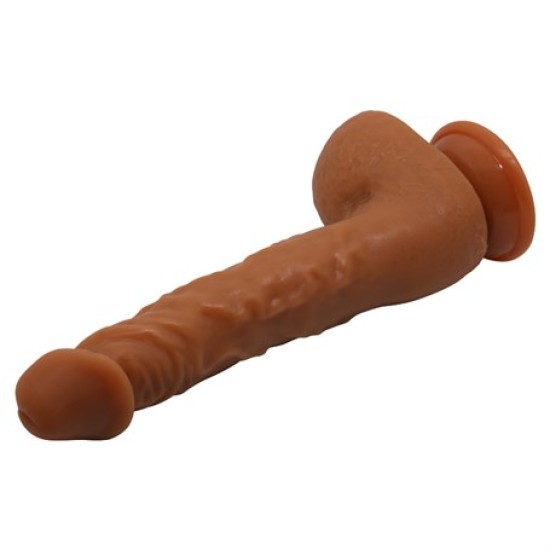 25,2 cm Realistik Vantuzlu Melez Dildo Penis + Kemer + Kayganlaştırıcı Hediyeli