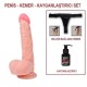 25,5 cm Belden Bağlamalı Realistik Dildo Penis Set