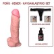 27 cm Belden Bağlamalı Realistik Dildo Penis - J. King