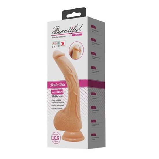 Belden Bağlamalı 27 cm Titreşimli Gerçekçi Kalın Dildo Penis - Jack