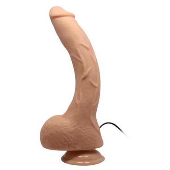 Belden Bağlamalı 27 cm Titreşimli Gerçekçi Kalın Dildo Penis - Jack