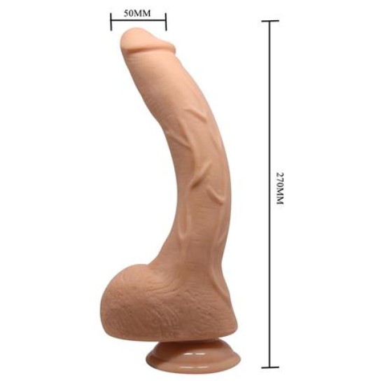 Belden Bağlamalı 27 cm Titreşimli Gerçekçi Kalın Dildo Penis - Jack