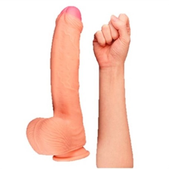 28 cm Belden Bağlamalı Yeni Nesil Çift Katmanlı Realistik Dildo Penis