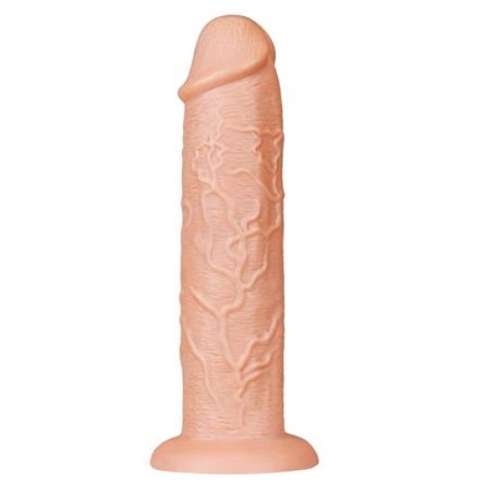 Belden Bağlamalı 28 cm Gerçekçi Testissiz Kalın Dildo Penis