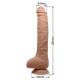 28 cm Titreşimli Gerçekçi Kalın Dildo Penis - Dick