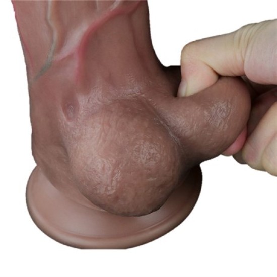 29,5 cm Belden Bağlamalı Yeni Nesil Çift Katmanlı Gerçekçi Kalın Dildo Penis