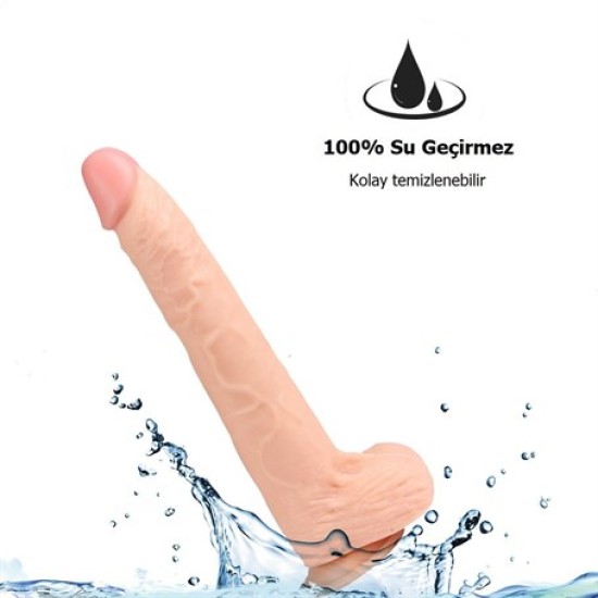 29,5 cm Belden Bağlamalı Gerçekçi Kalın Dildo Penis - Bart