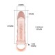 3 cm Dolgu Uzatmalı Titreşimli Penis Kılıfı Prezervatif Vibratör