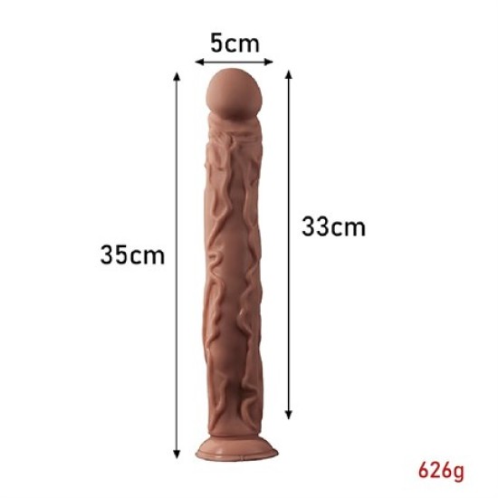 35 cm Belden Bağlamalı Gerçekçi Uzun & Kalın Dildo Penis