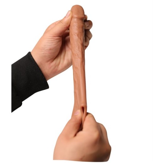 3,5 cm Dolgulu Realistik Penis Kılıfı