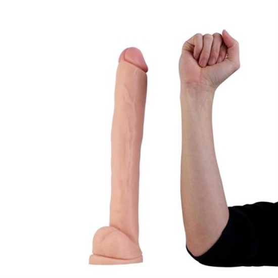 40 cm Belden Bağlamalı Gerçekçi Kalın Dildo Penis - Bernie