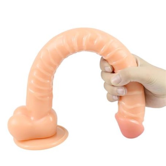 Belden Bağlamalı 40 cm Gerçekçi Uzun & Kalın Dildo Penis