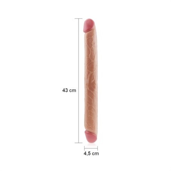 43 cm Lovetoy Lady Çift Taraflı Realistik Dildo Anal Vajinal Penis