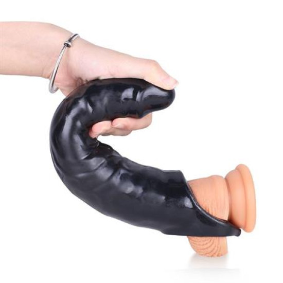 6 cm Dolgulu Realistik Zenci Penis Kılıfı