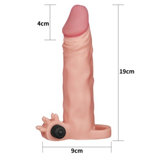 5 cm Uzatmalı Realistik Titreşimli Penis Kılıfı X-TENDER